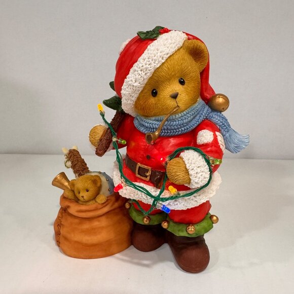 Cherished Teddies St. Nick Figurine Santa Claus Lights Up Special Delivery - Picture 6 of 7
